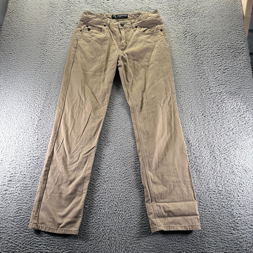 Paddock's 504 Pants Mens 31x32 Brown Cotton Chino Straight Slim Preppy Business